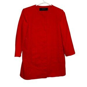 Zara Basic Collection Women's Red Coat  Made In Spain size M